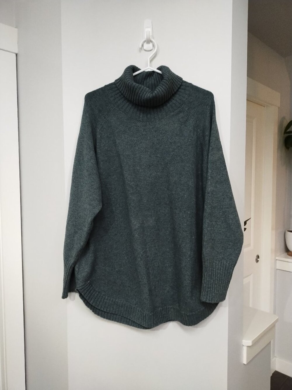 Oversized turtleneck cozy sweater